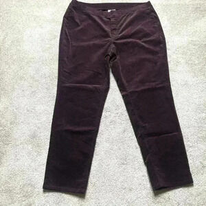 J. Jill Corduroy Pants Burgundy Color